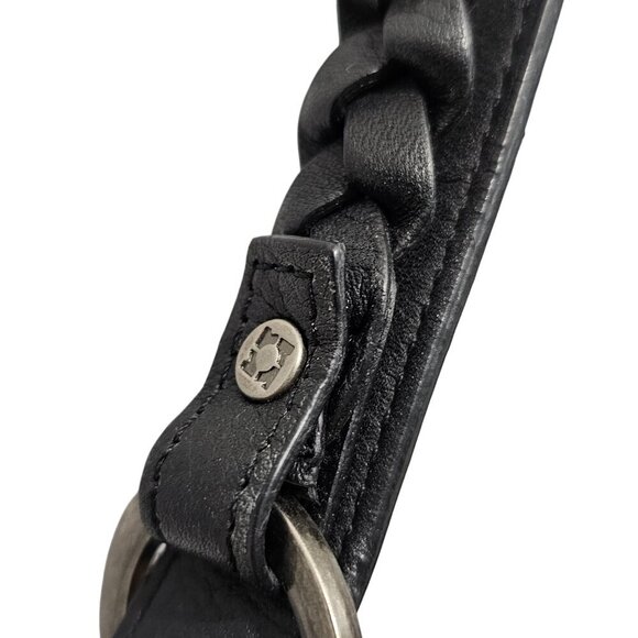 Kenneth Cole Reaction Vegan Pebble Leather Pocket Black Shoulder Bag - Picture 7 of 14